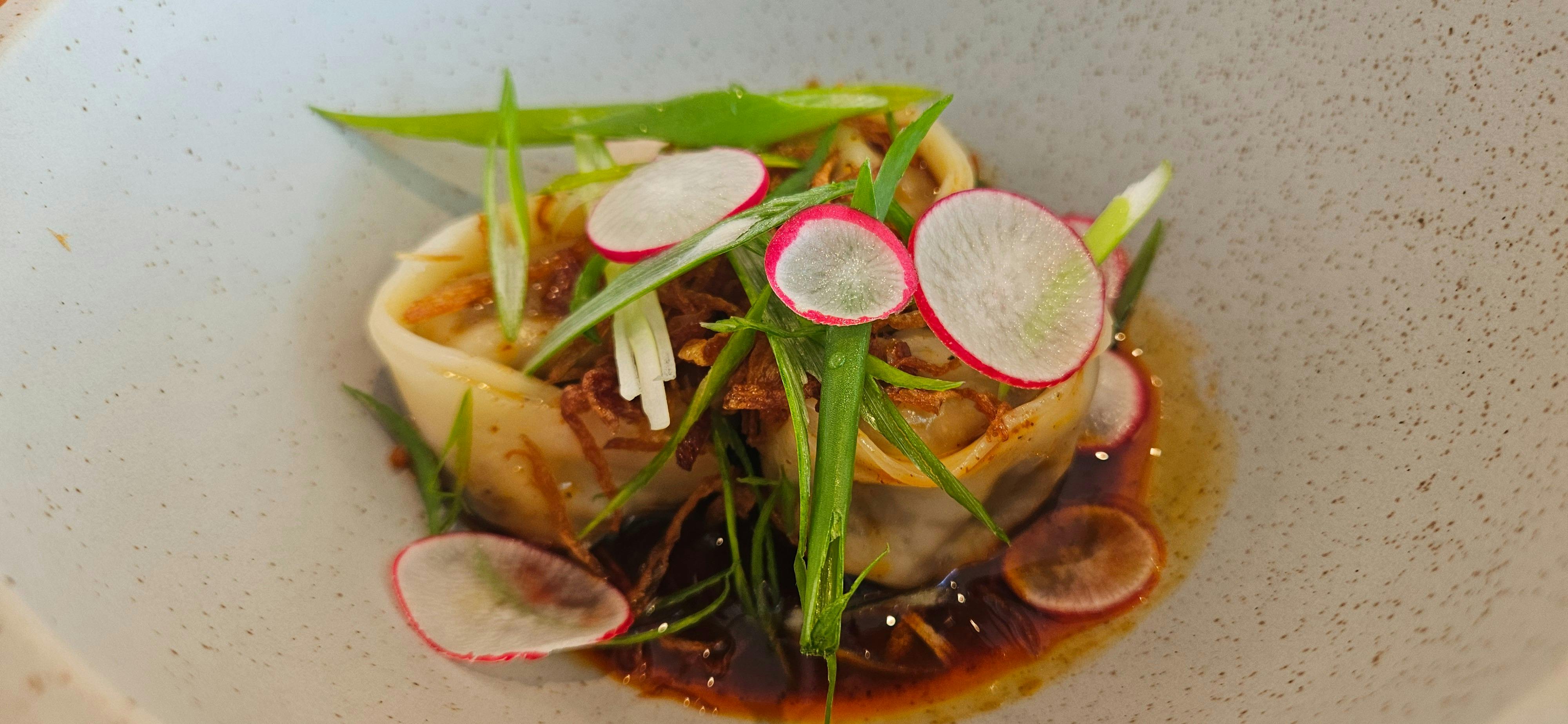 Coonawarra Experiences Ottelia vegetable dish with roasted pumpkin, greens and fresh radish
