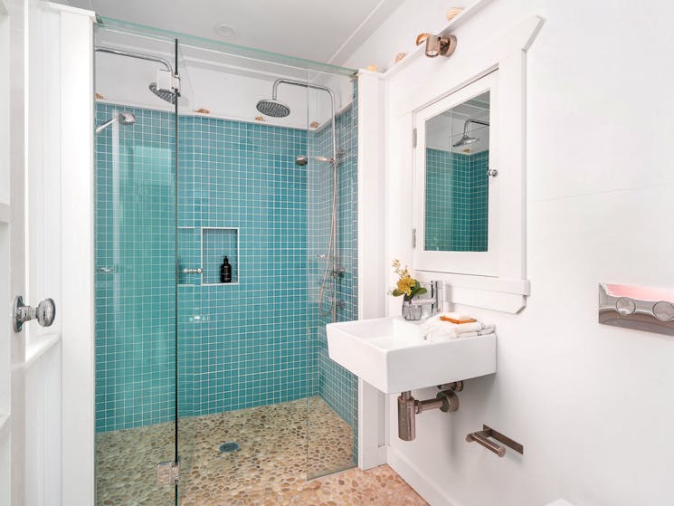 Ensuite with dual rainwater showers