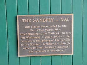 Sandfly commemorative plaque