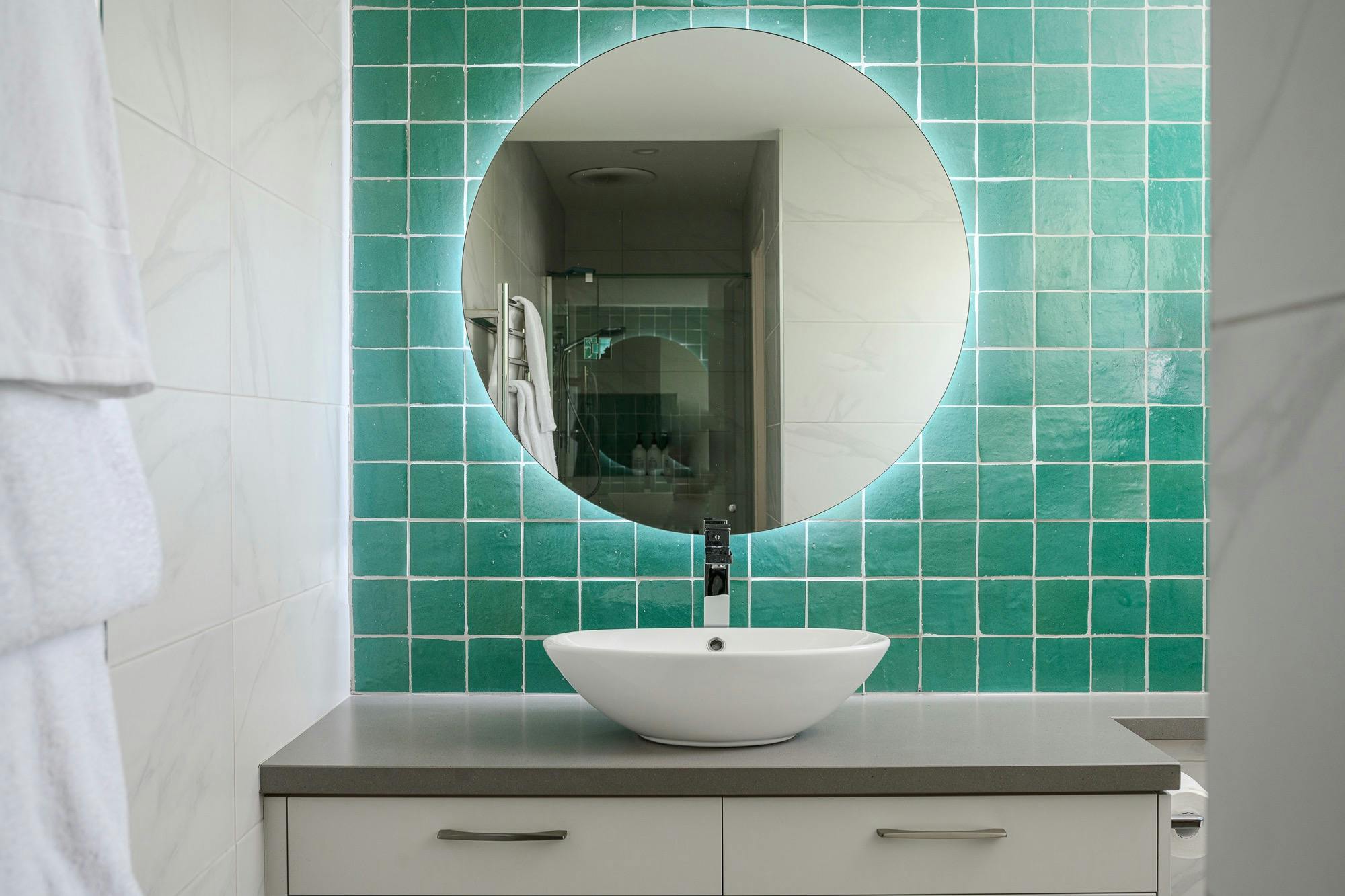 Bright Blue Bathroom