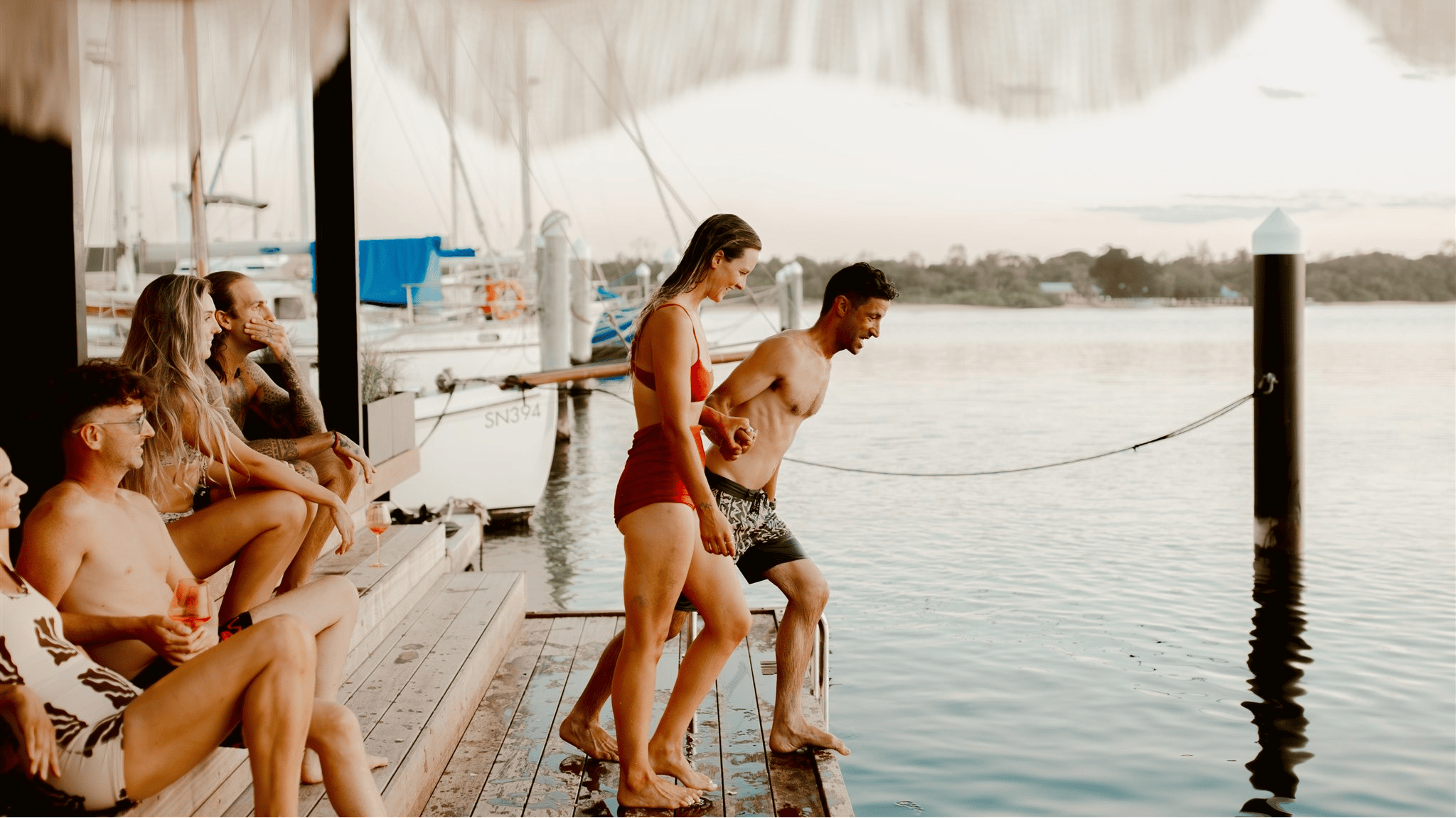 People on the deck