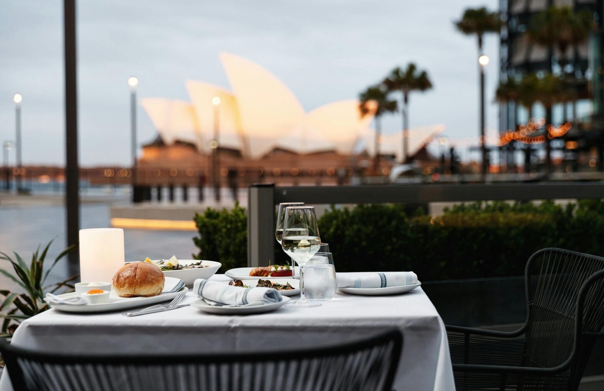 Harbourfront Seafood with view of Sydney Opera House