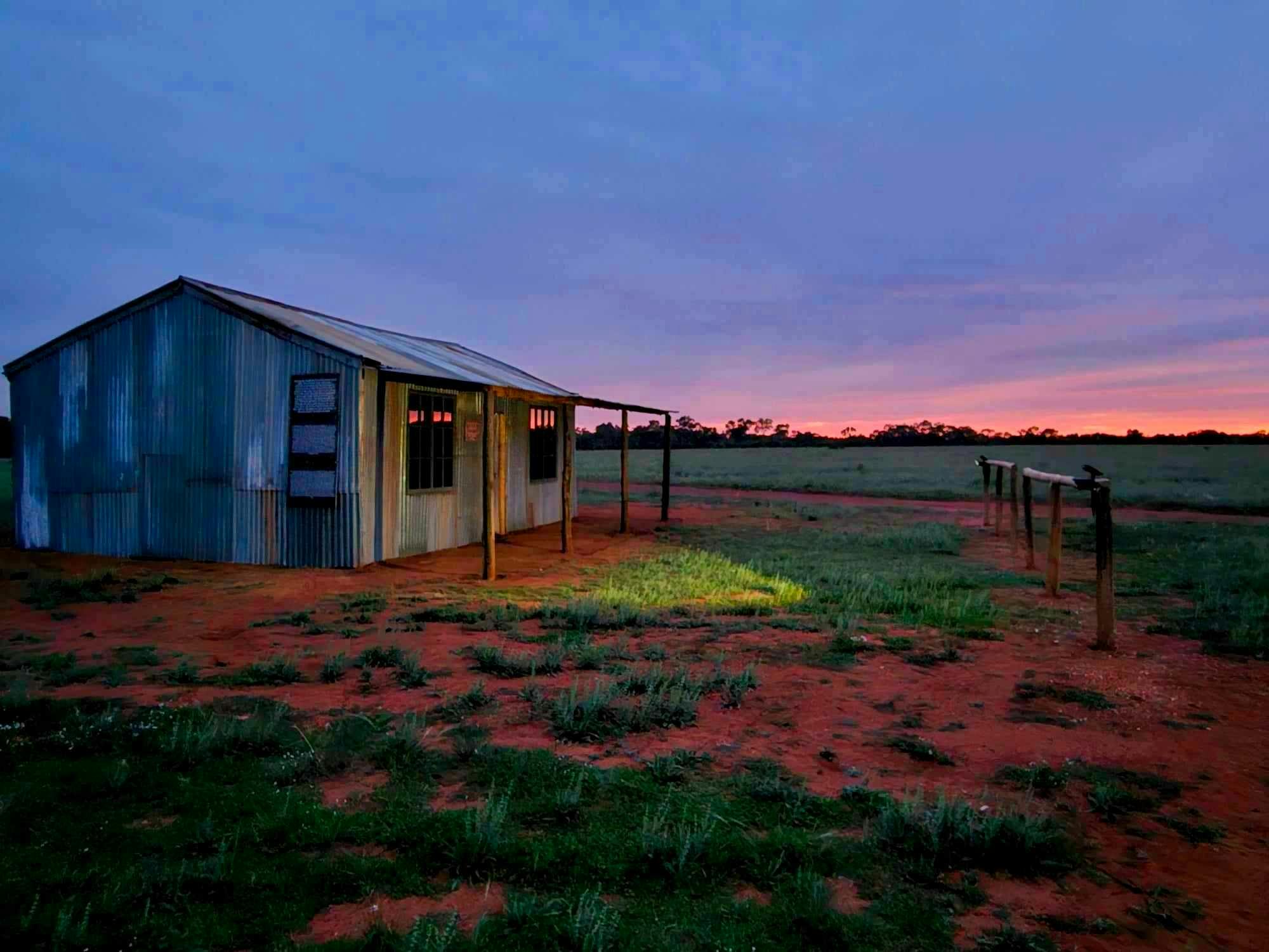 Replica homestead at Sunset