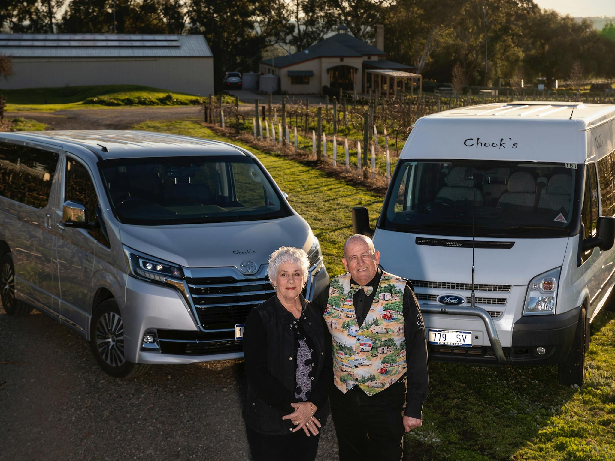 Chook and Kerry at Hugo Wines