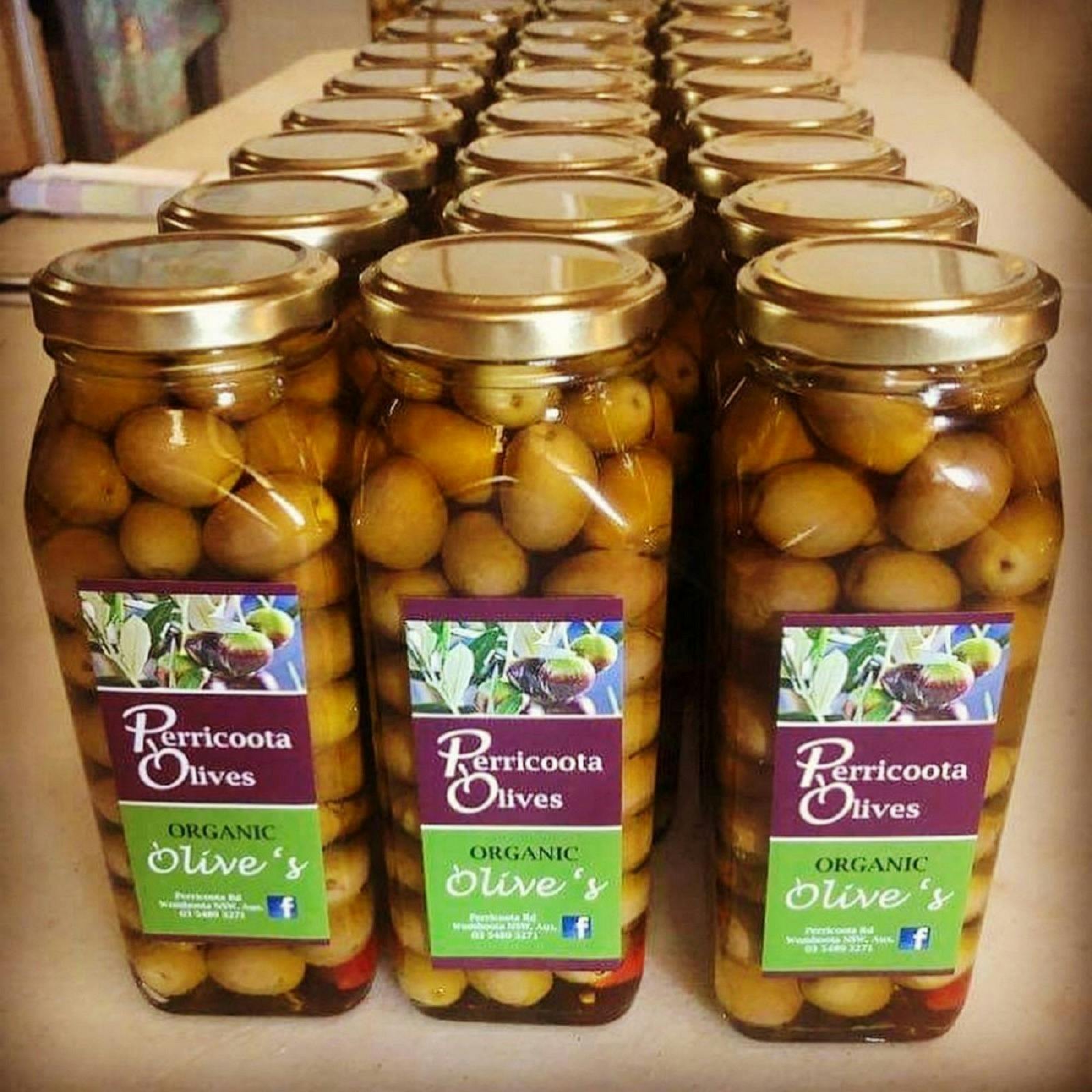 Jars of Perricoota Olives