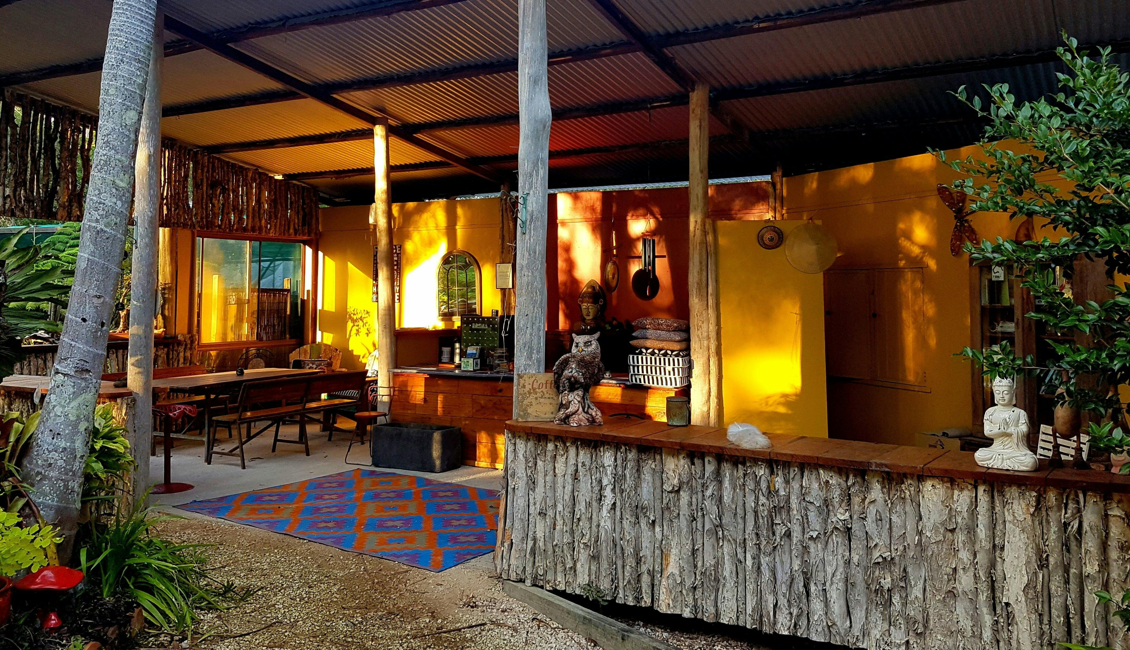 Garden Coffee Bar warmed by morning sunshine