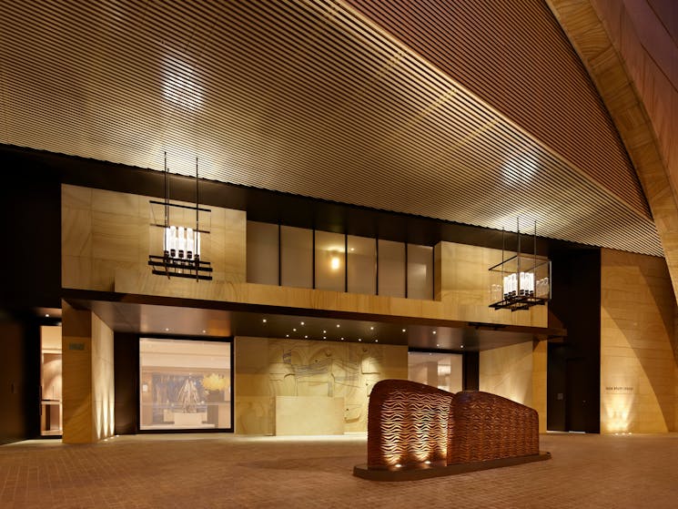 Main entrance sandstone driveway of Park Hyatt Sydney hotel