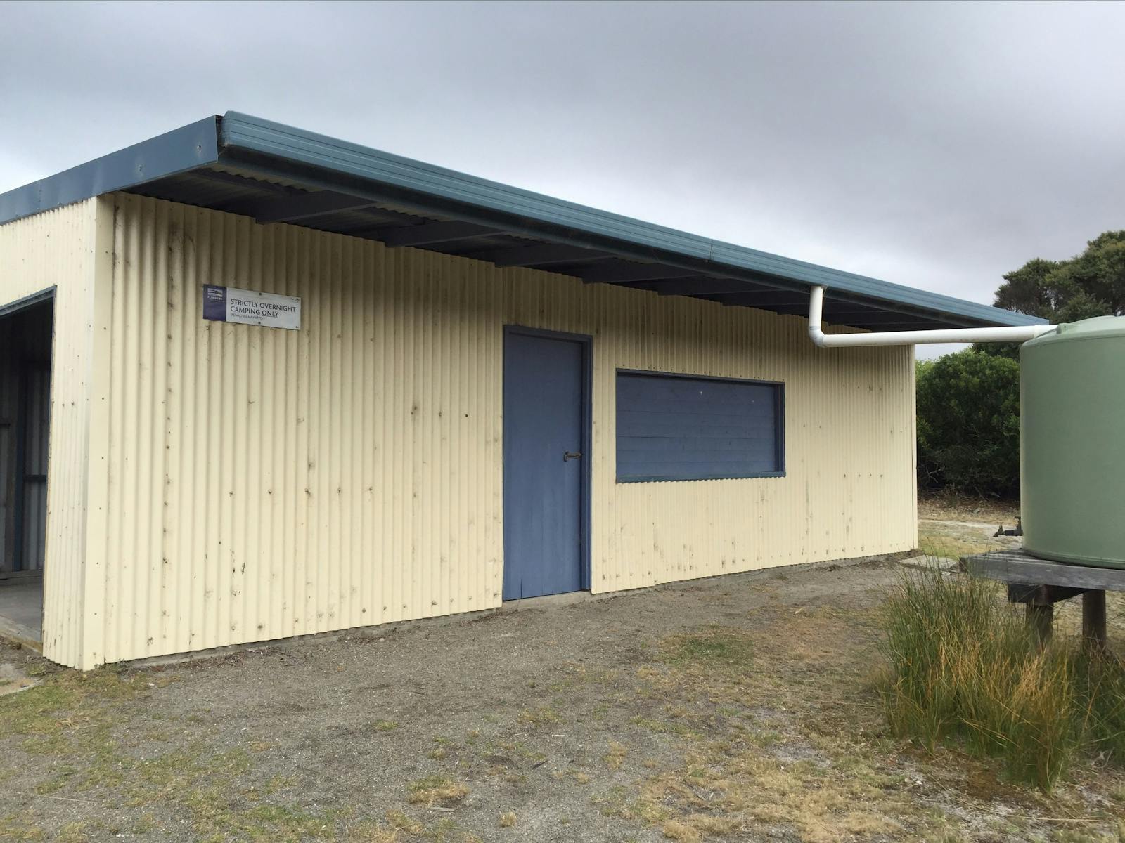 Shelter at Yellow Beach including water Flinders Island Tasmania