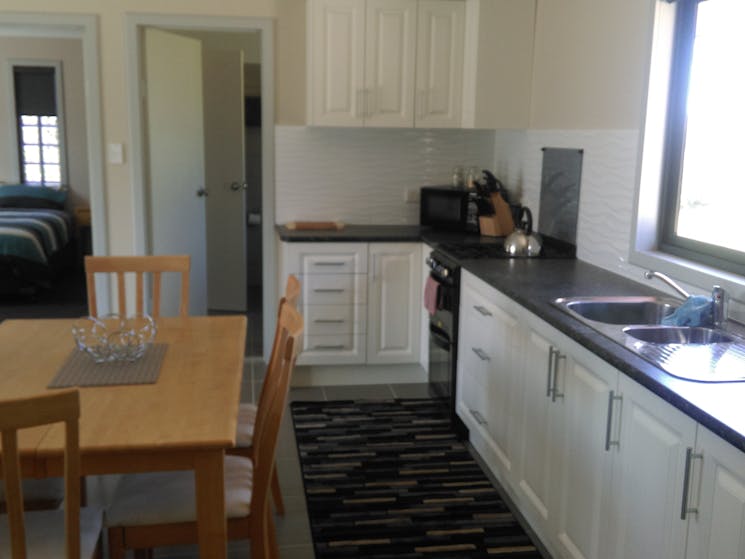 All cottages have a full gas oven and gas top burners. A microwaveand a fully equiped kitchen.