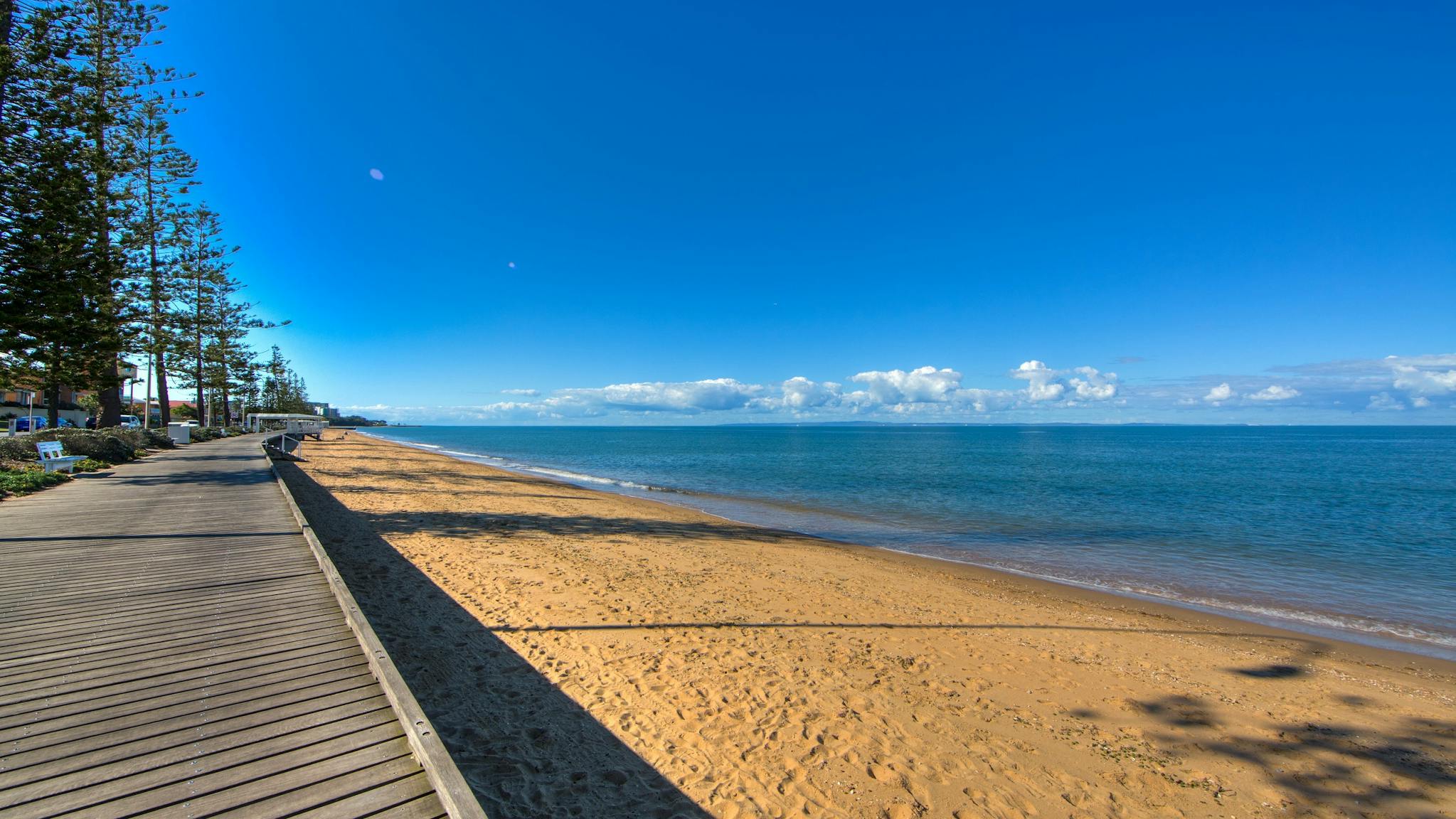 The Moreton Bay Cycleway at Margate Beach, Redcliffe The Moreton Bay Cycleway at Margate Beach, Redcliffe
