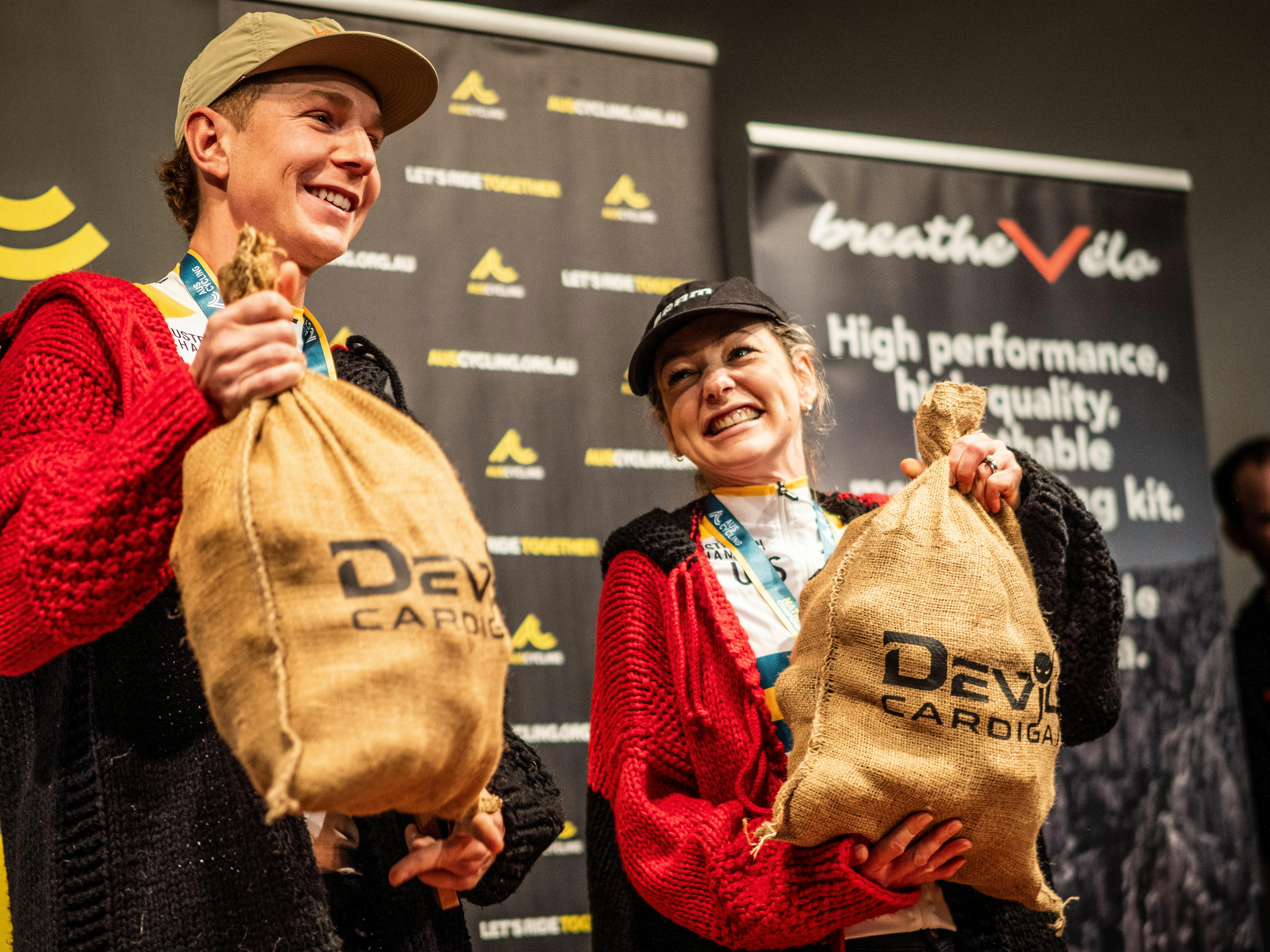 The winners receiving prizes