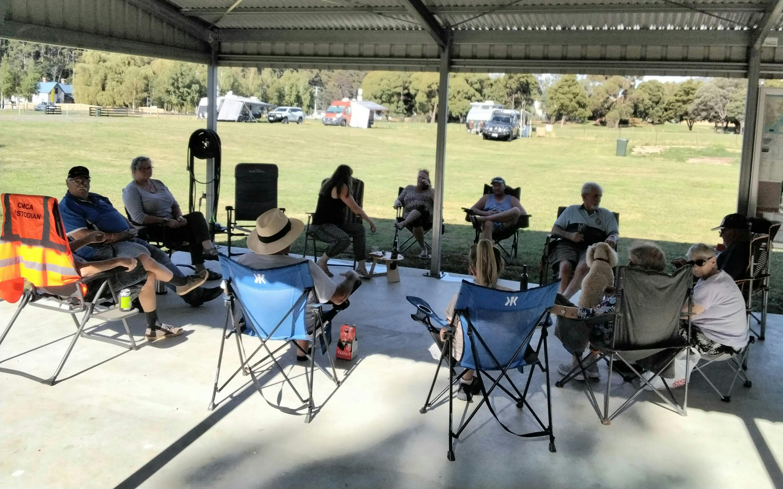 Guests enjoying happy hour