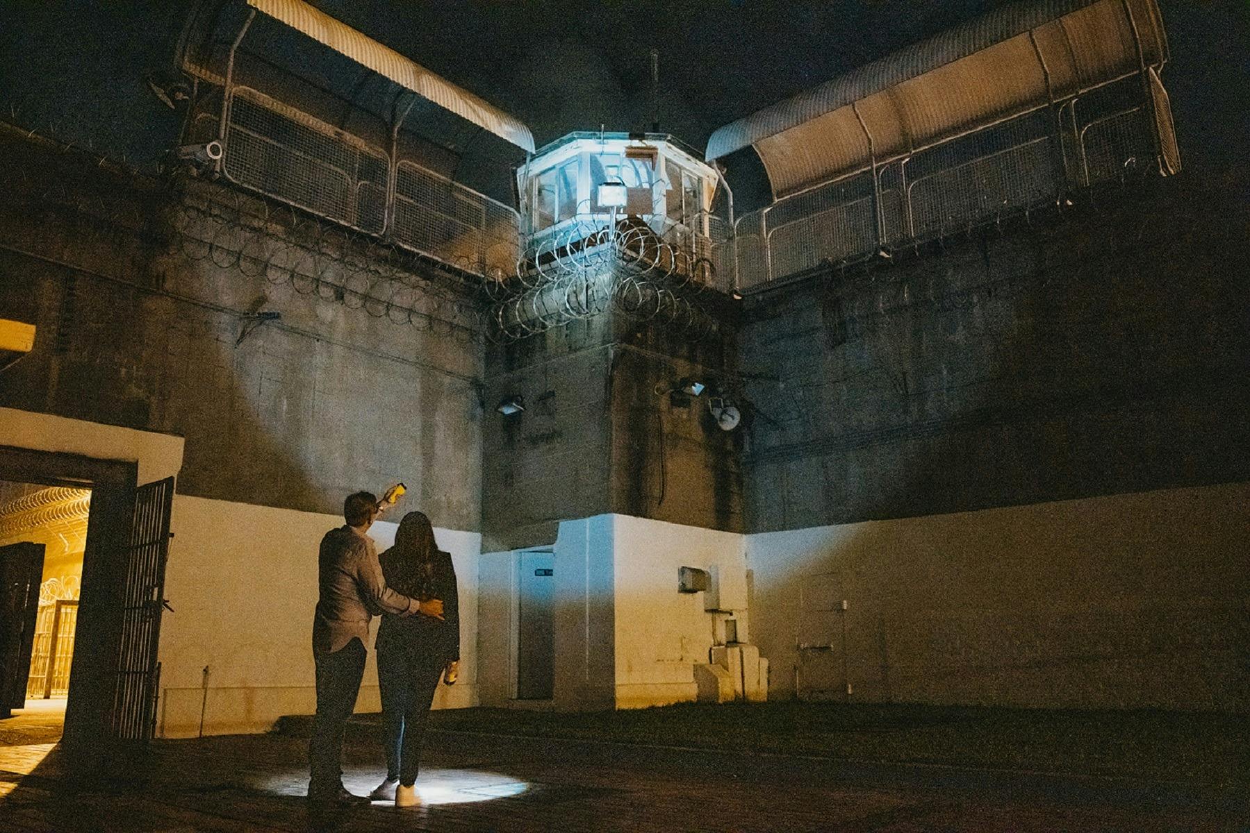 Maitland Gaol at night