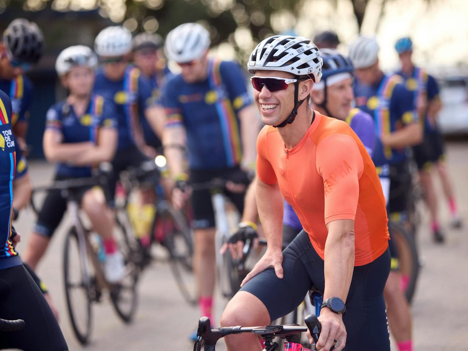 Richie Porte,  Australian former professional road bicycle racer, on bike on Signature Tour '25