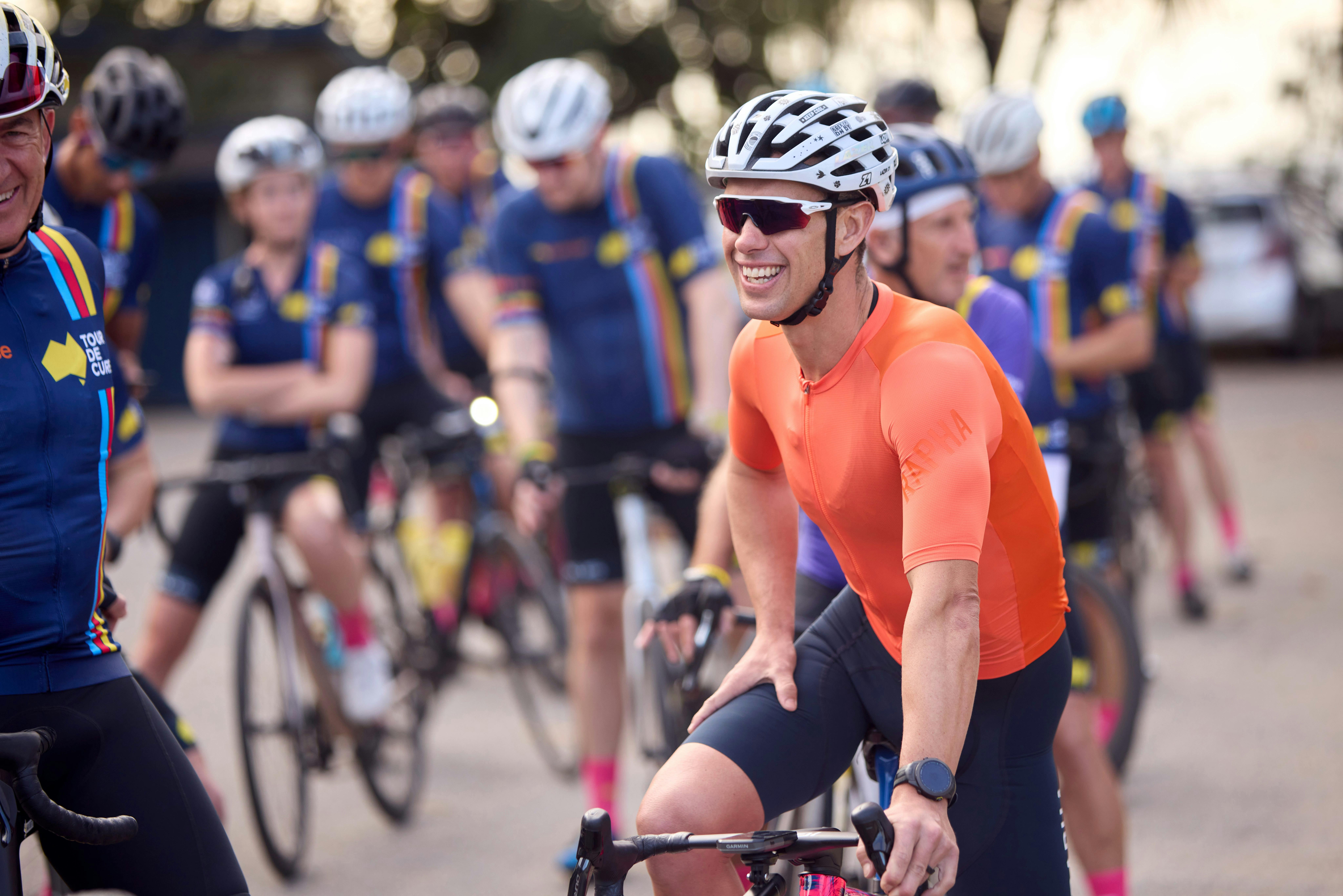 Richie Porte,  Australian former professional road bicycle racer, on bike on Signature Tour '25