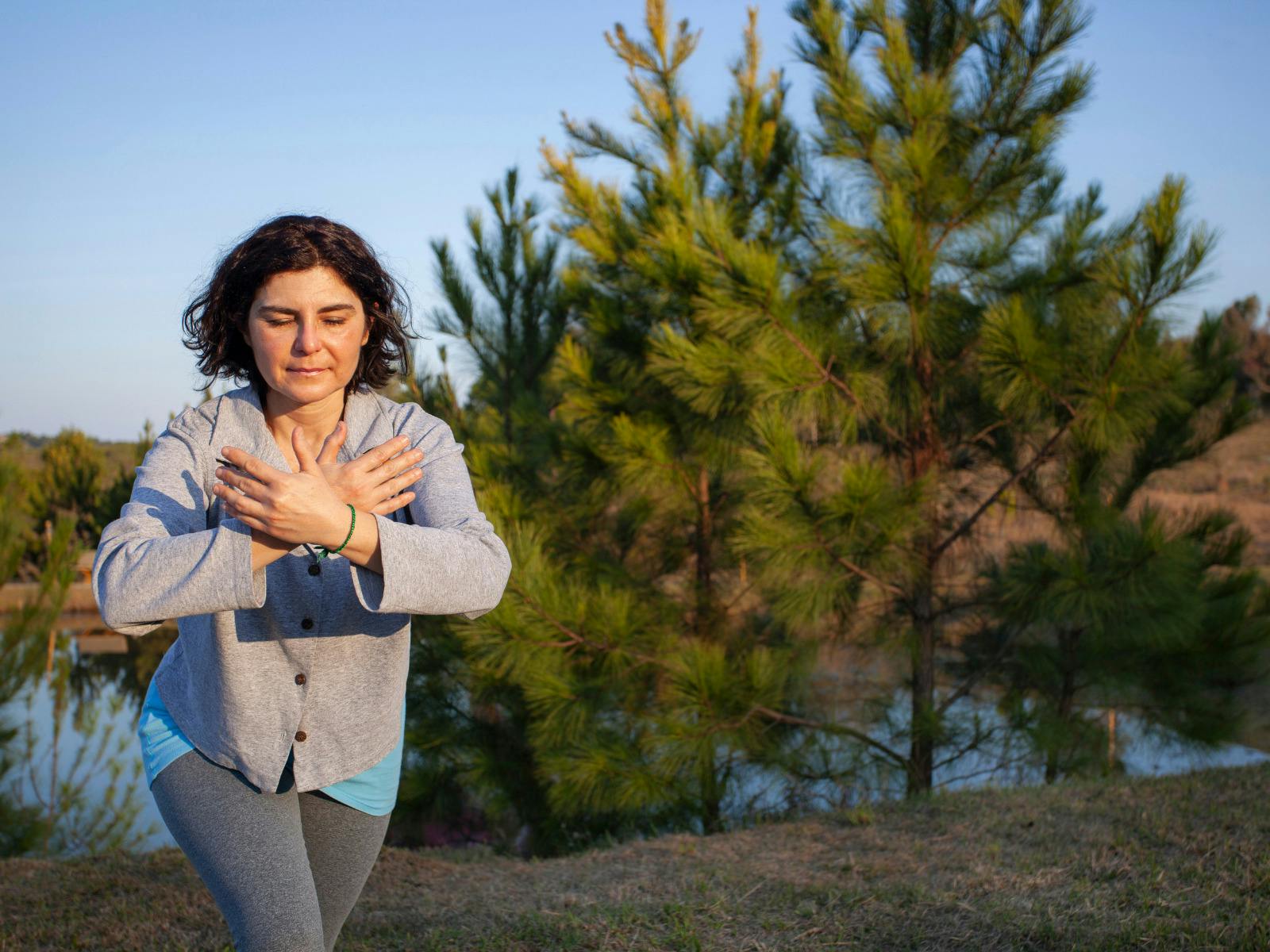 Woman doing chi kung