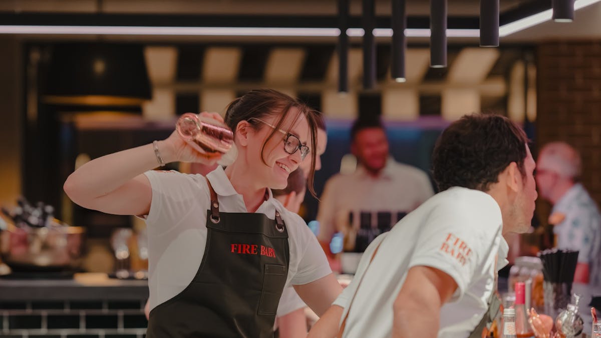 Bartender preparing a cocktail