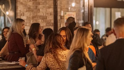 People enjoying a night out