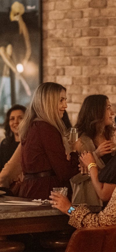 People enjoying a night out