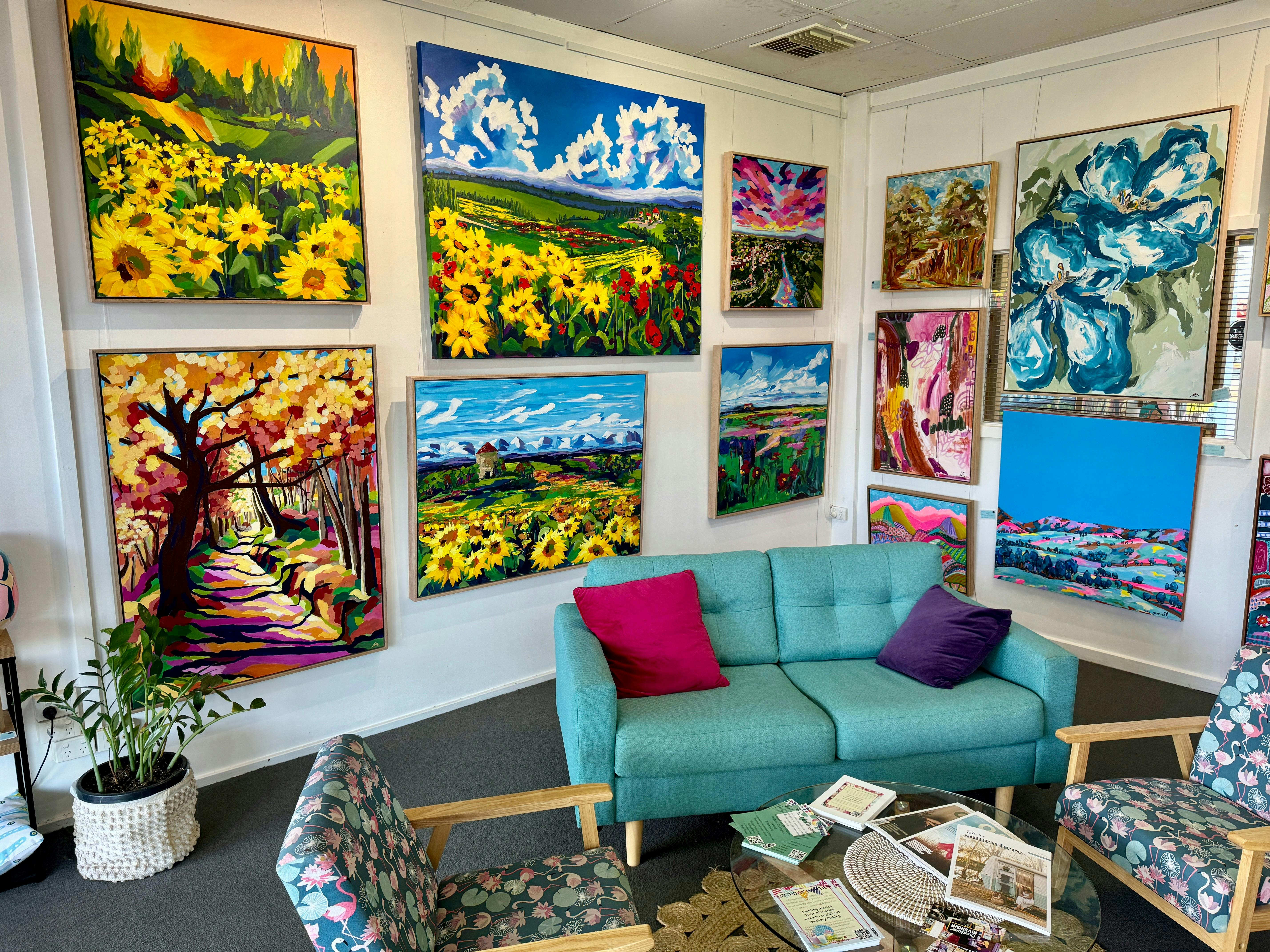 Art inside the gallery