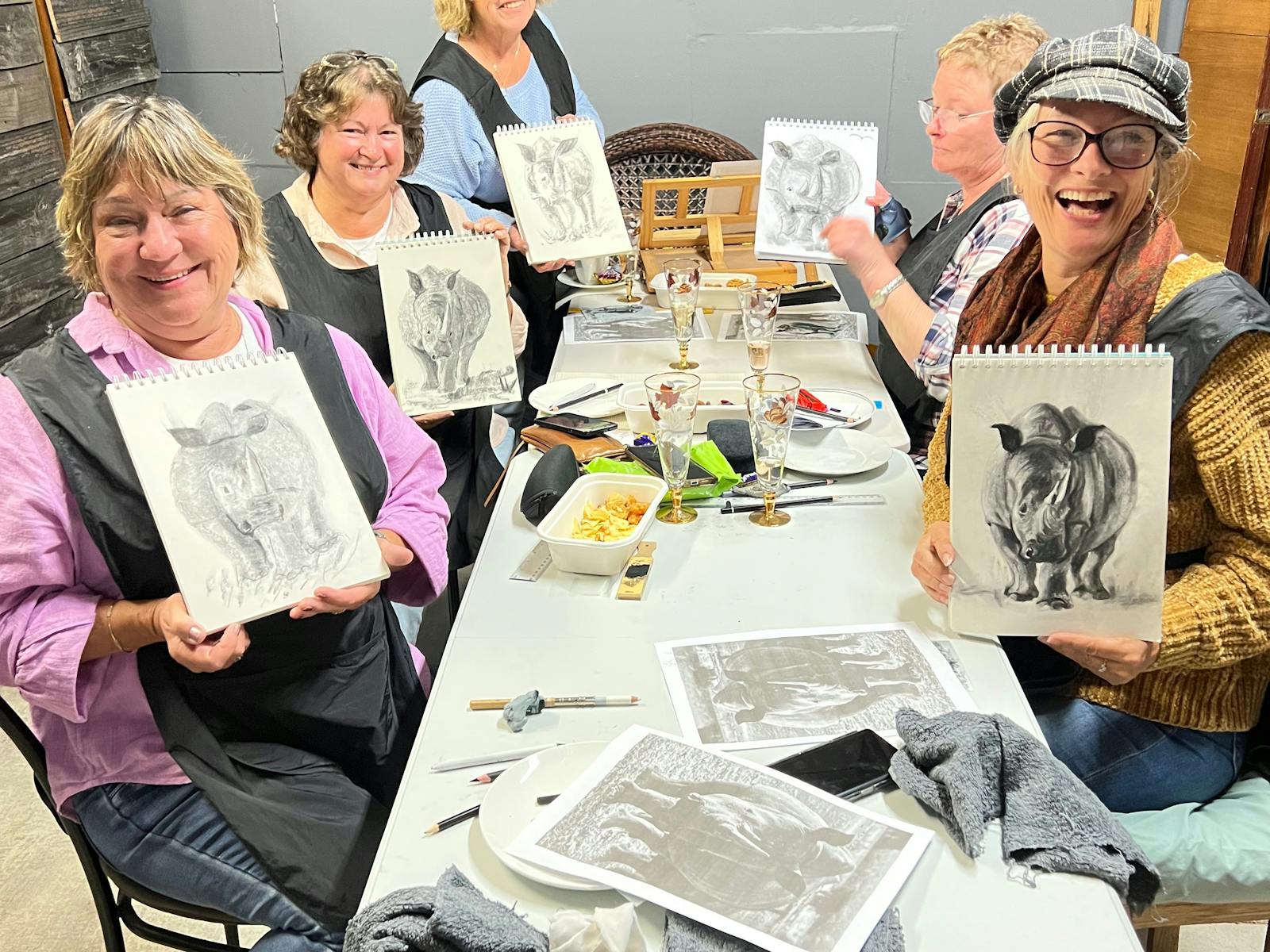 Locals and visitors enjoying one of our many workshops at Creations on the Bay.