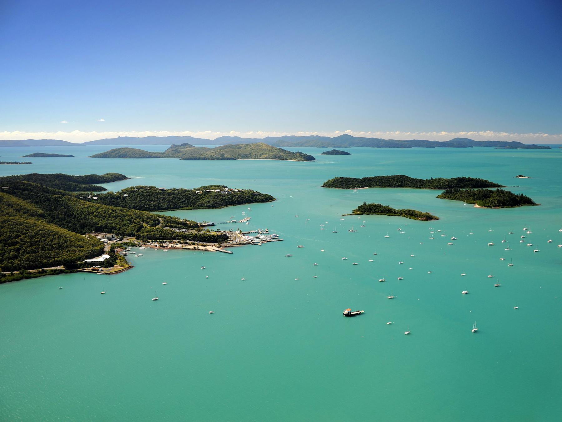 Aerial view of Shute Harbour