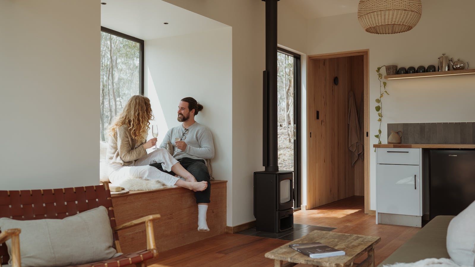 Relax in the cabin before immersing yourself in nature