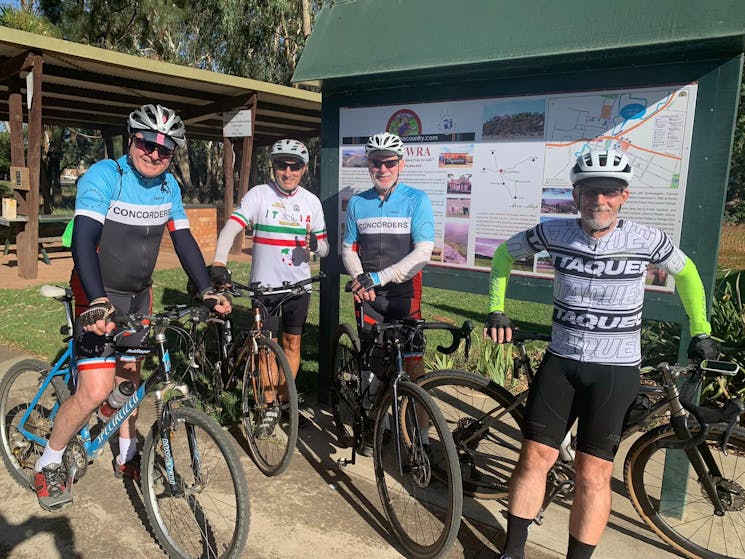 Cyclists in Eugowra