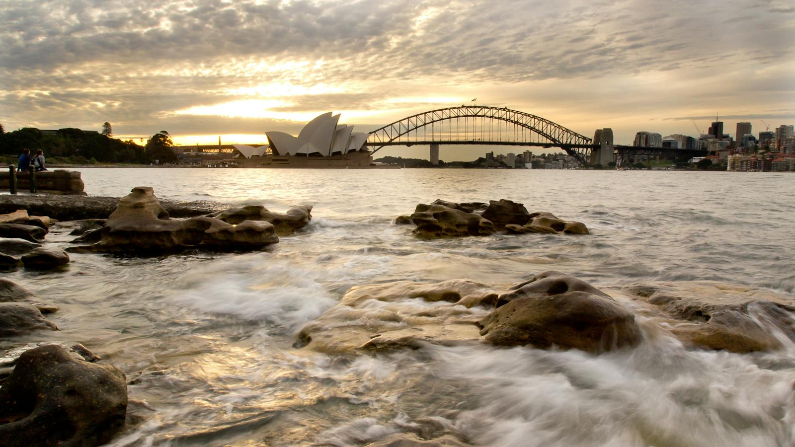 Foreshore water as you look towards Opera House