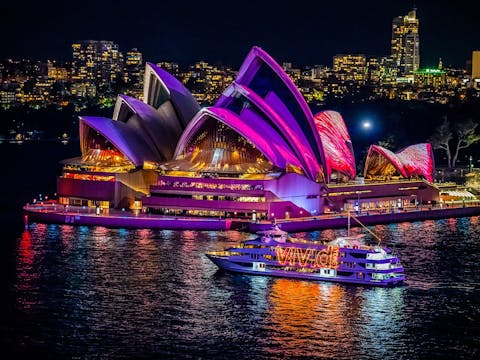 Vivid Sydney Three-Hour Special Dinner Cruise - Captain Cook Cruises