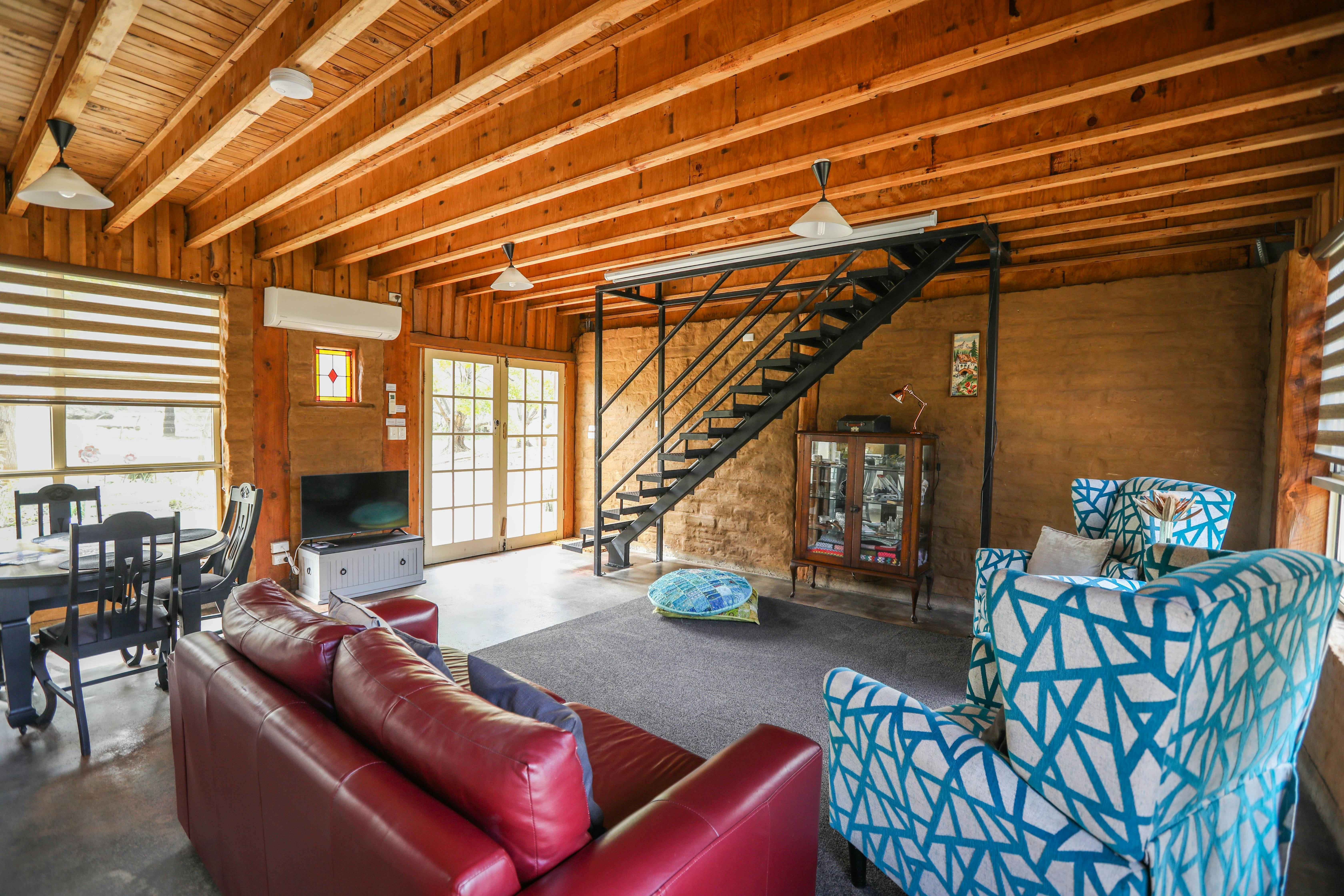 Cosy lounge area stairs to the 2 bedrooms