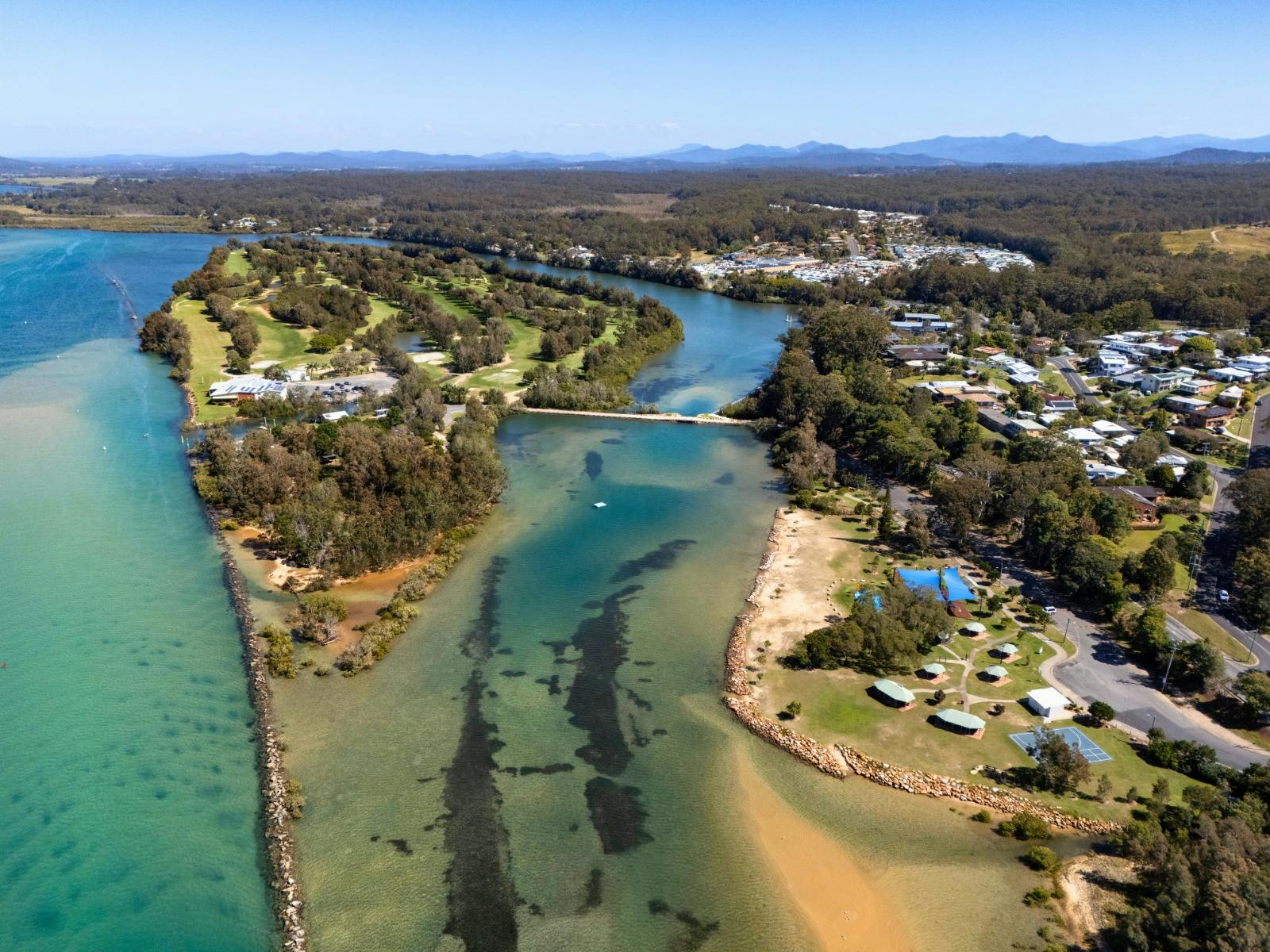 Arial View of the River situat       ing the aprtment