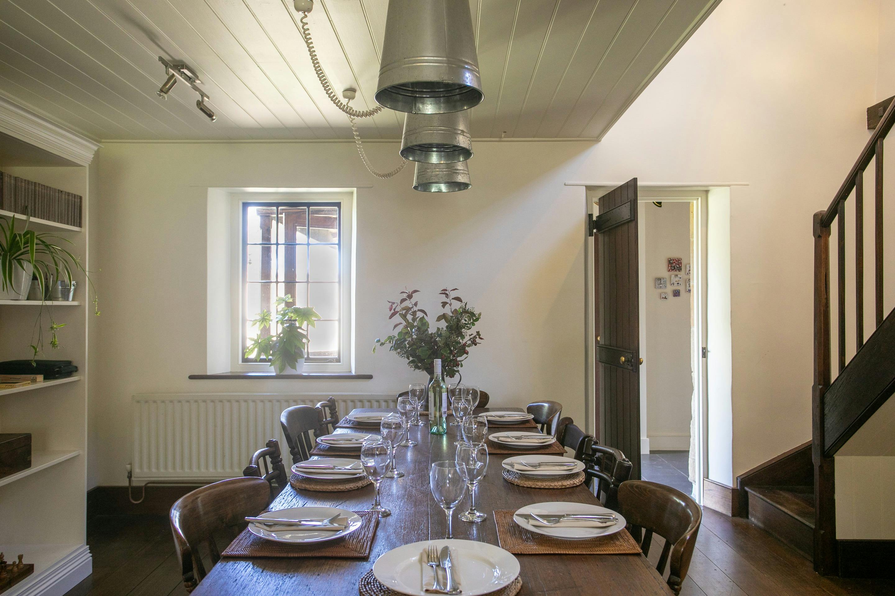 Large dining room table seats 10