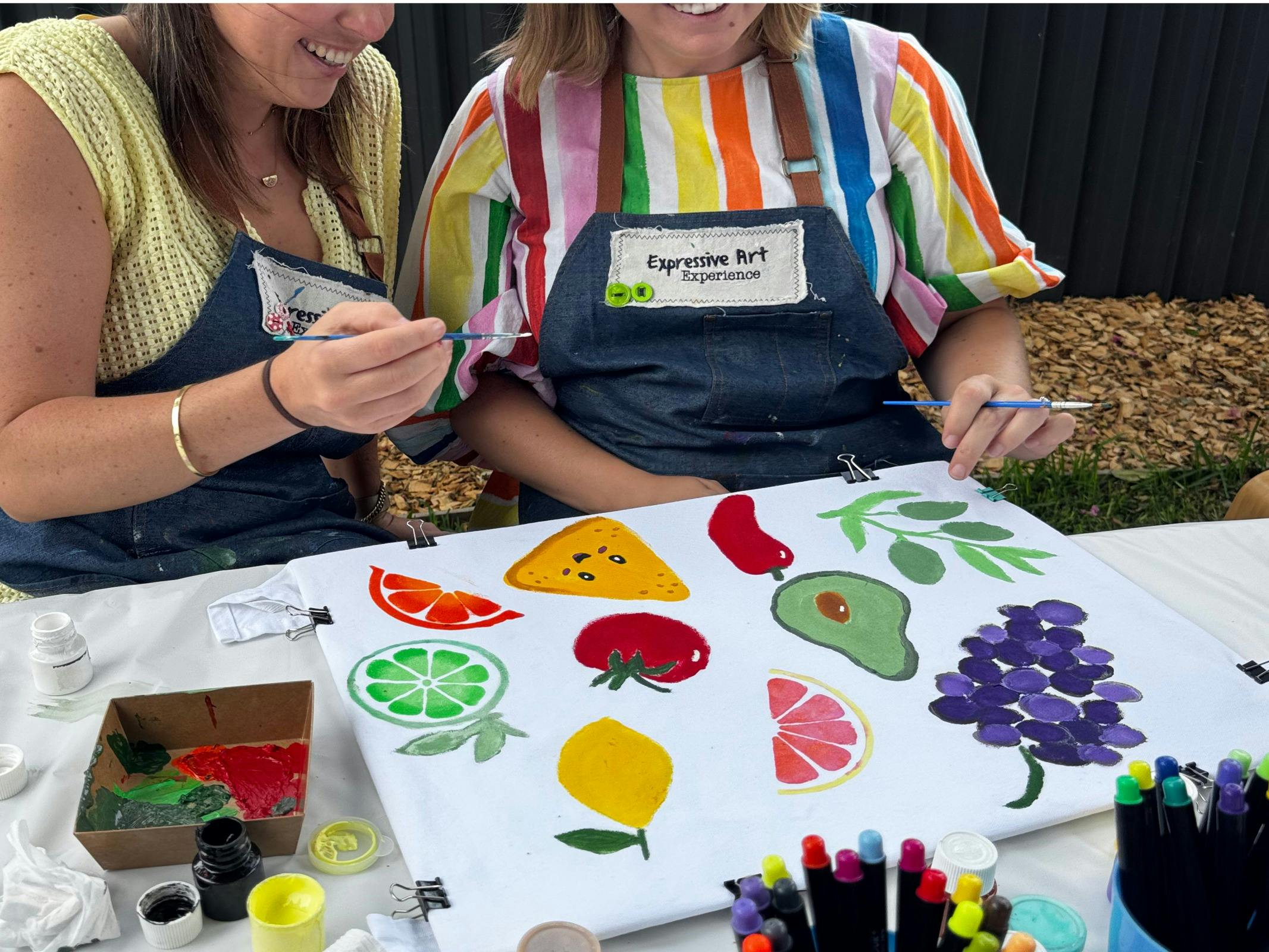 Painting Tea Towels