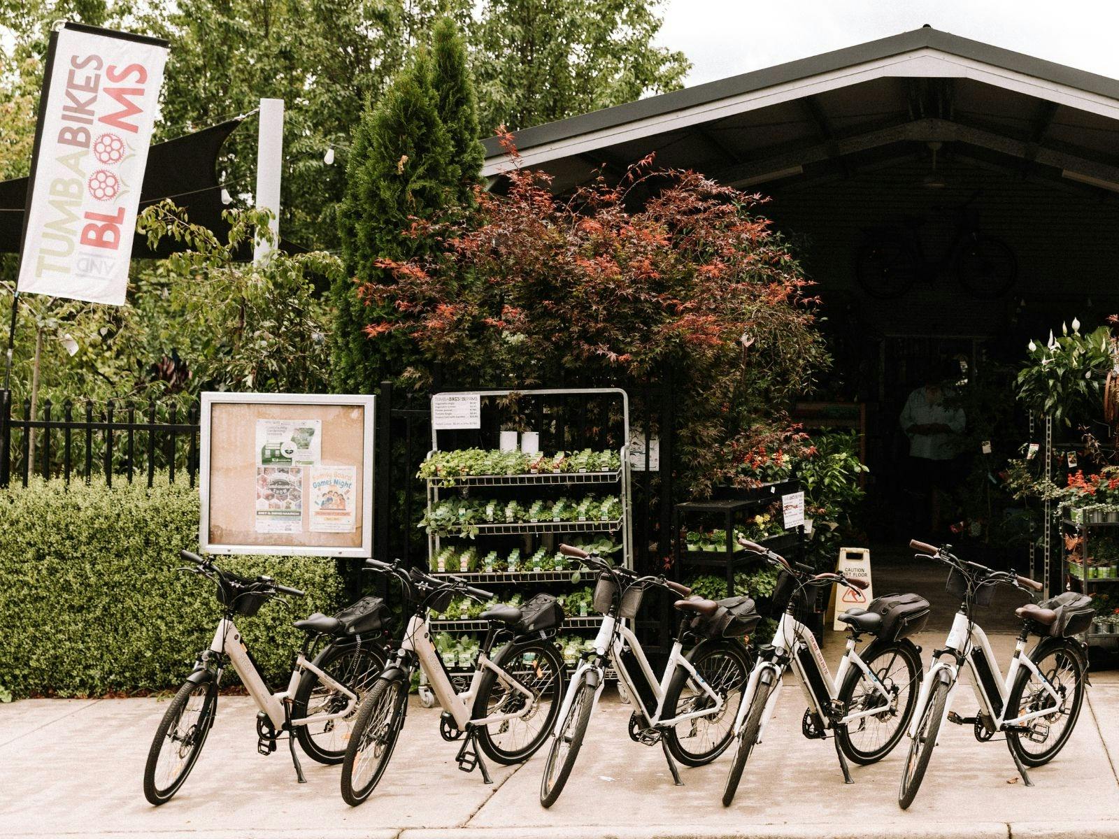 NCM 自行车租赁服务，地点：Tumba Bikes and Blooms
