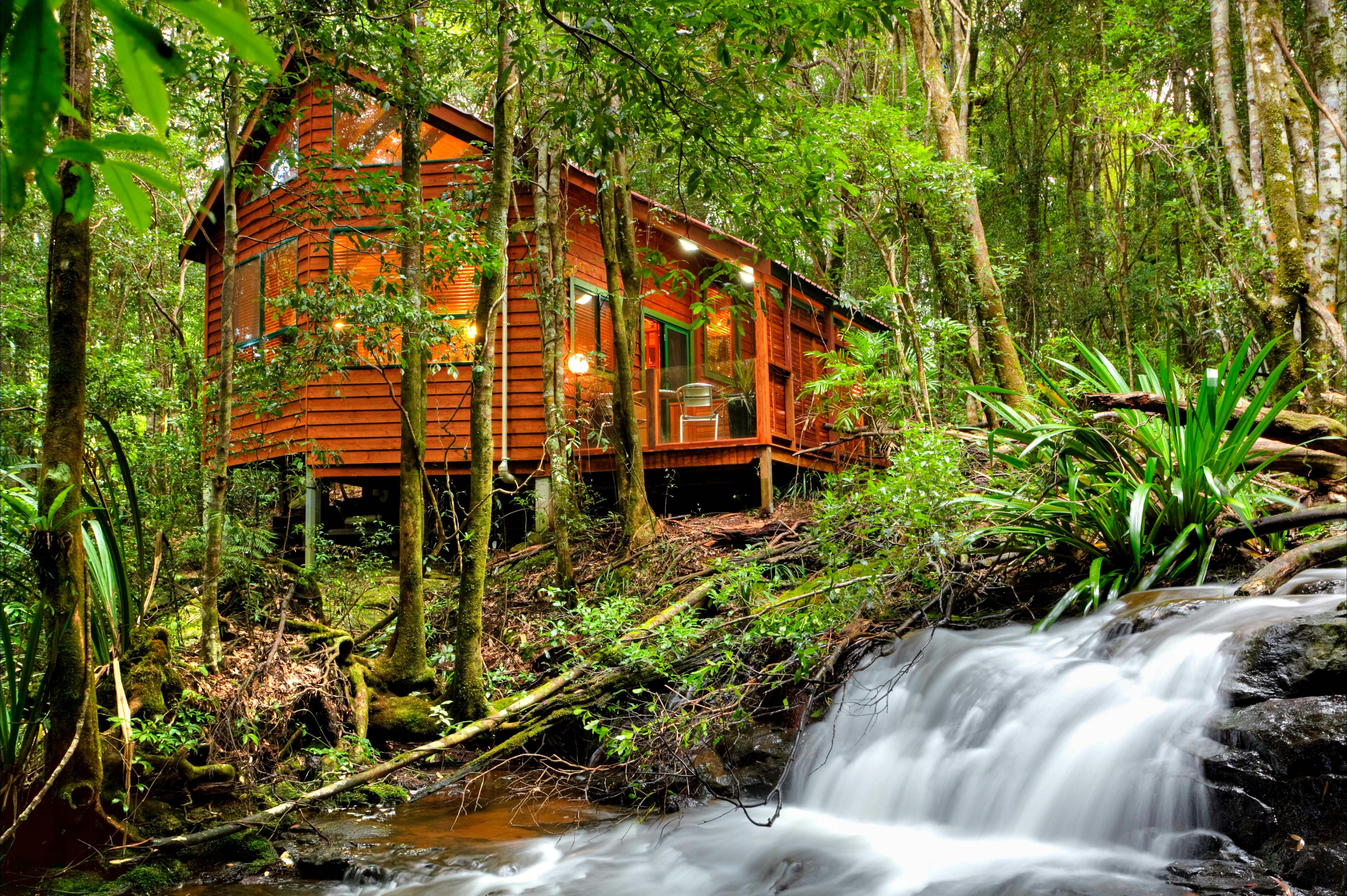 Luxury Rainforest Spa and Stream Chalet