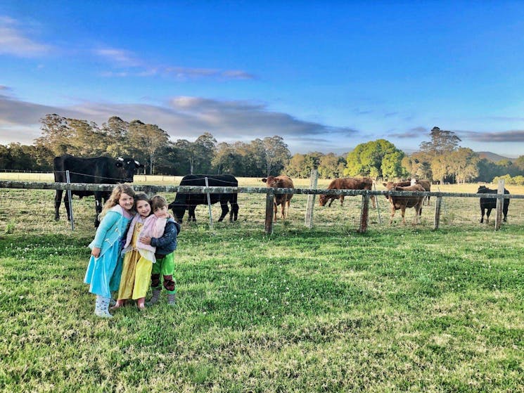 Happy children, happy cows