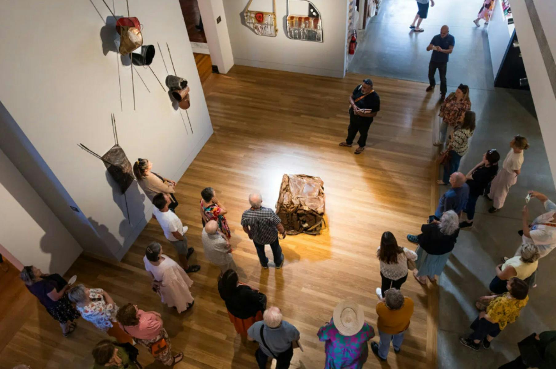 Explore our exhibitions with our Gallery Guide and Auslan interpreter.