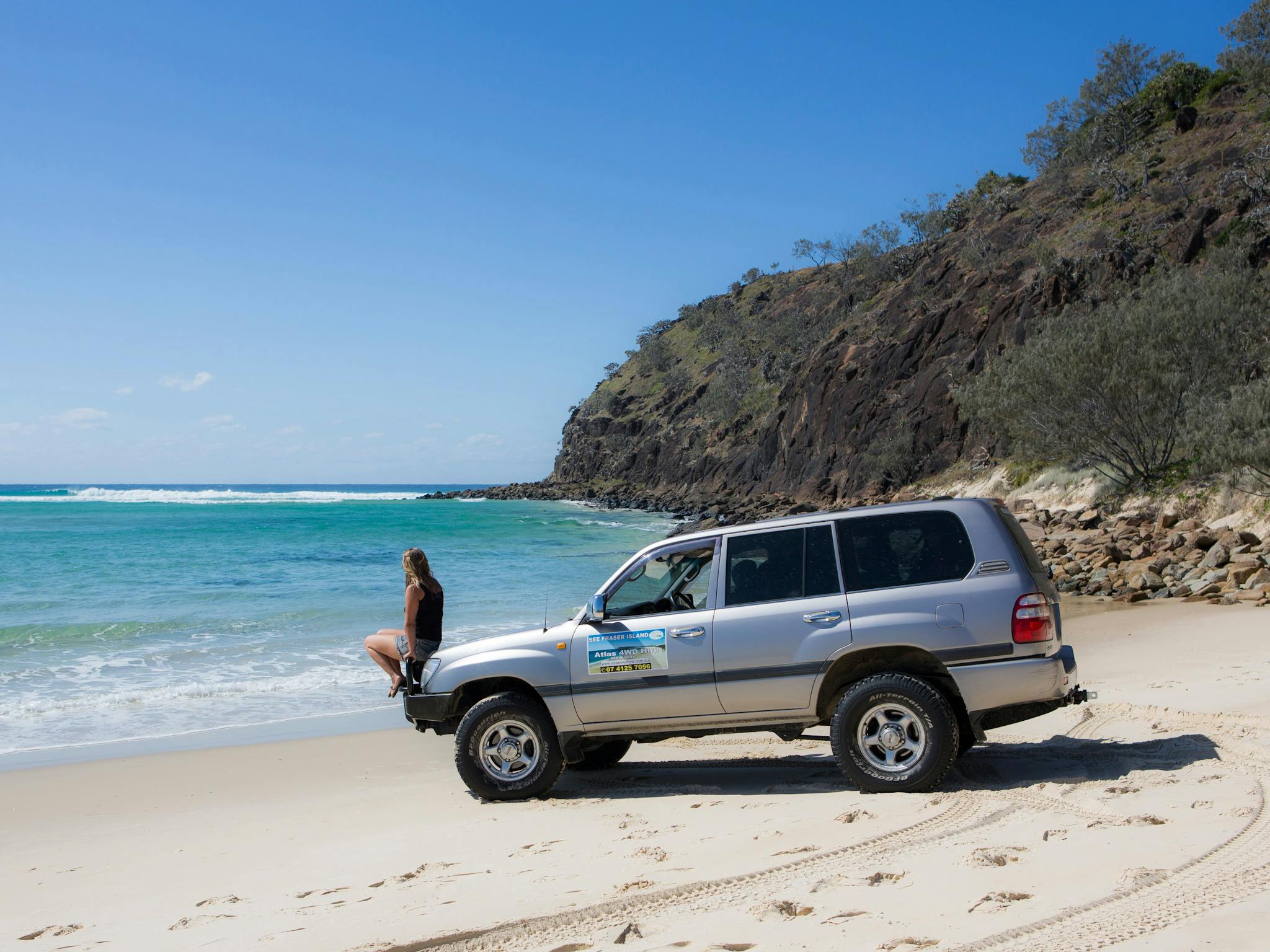 4wding on Fraser Island, Queensland.