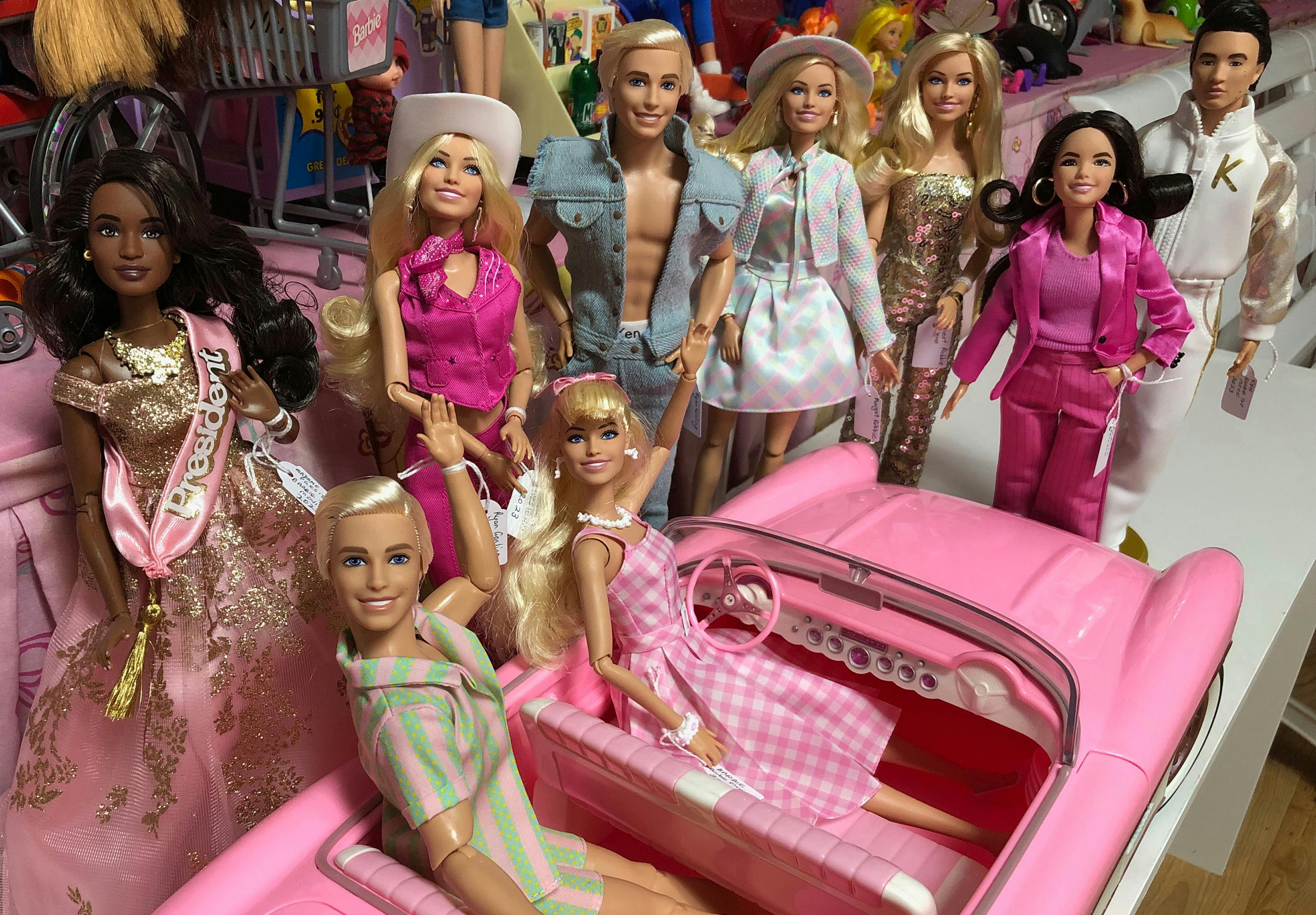 A selection of dolls from the Barbie Movie 2023