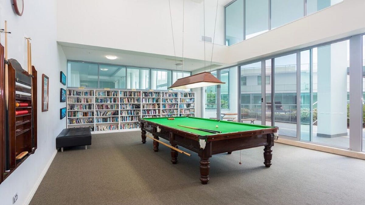 Billiards Room and spacious library area