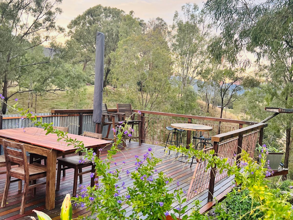 New backyard decking space
