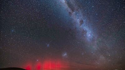 It is fun to capture as much as the Milky Way and Southern cross when taking photos of the aurora