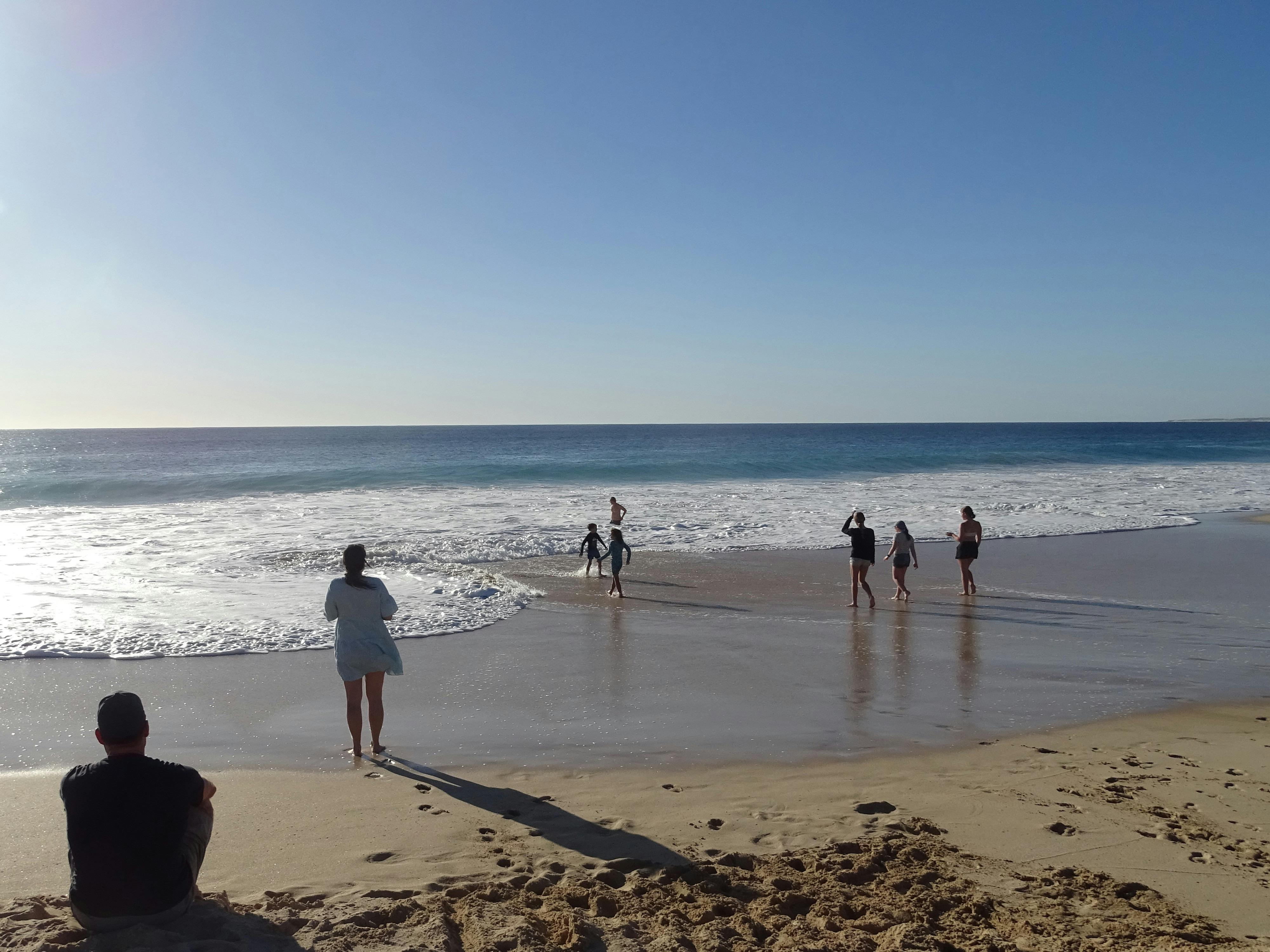 Enjoying the wild beaches at Red Bluff