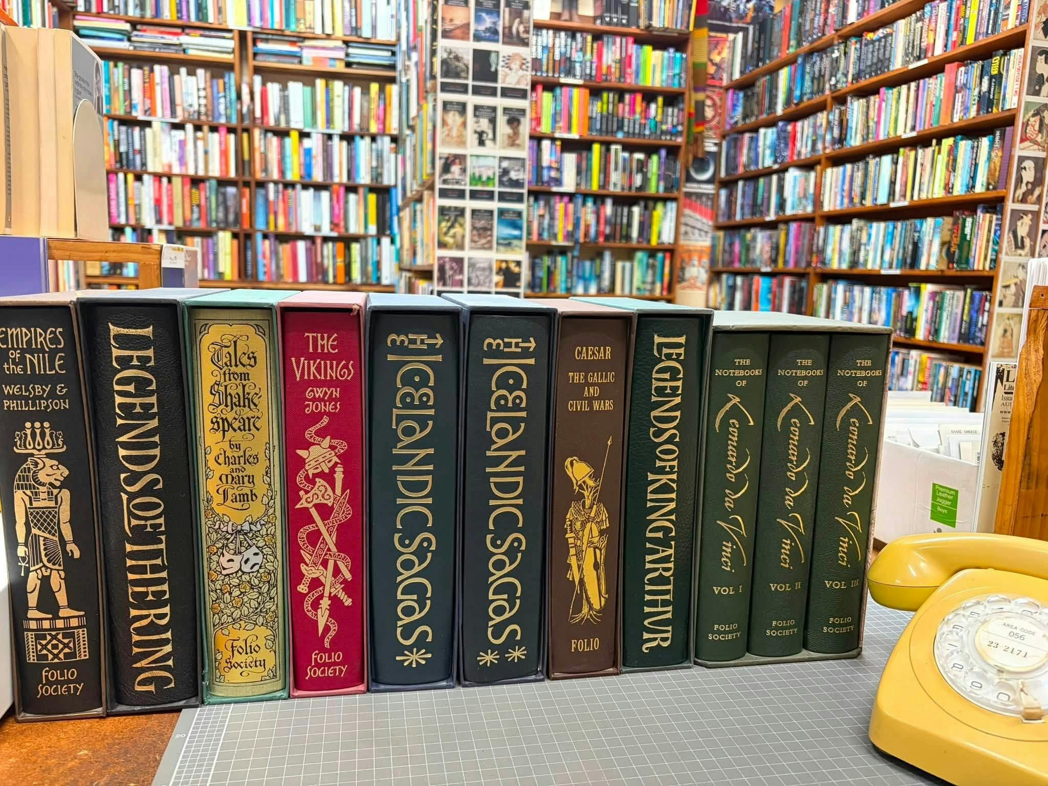 Books inside Book Lore bookshop Canberra