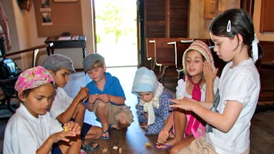 Playing at knucklebones