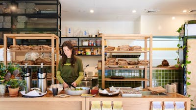 Person behind counter