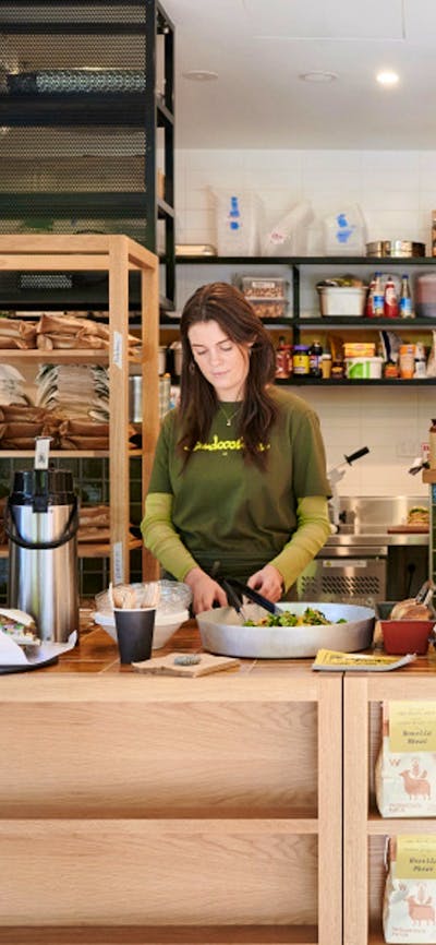 Person behind counter