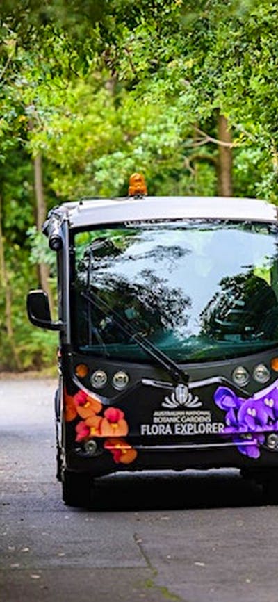 Flora Explorer bus on the trail