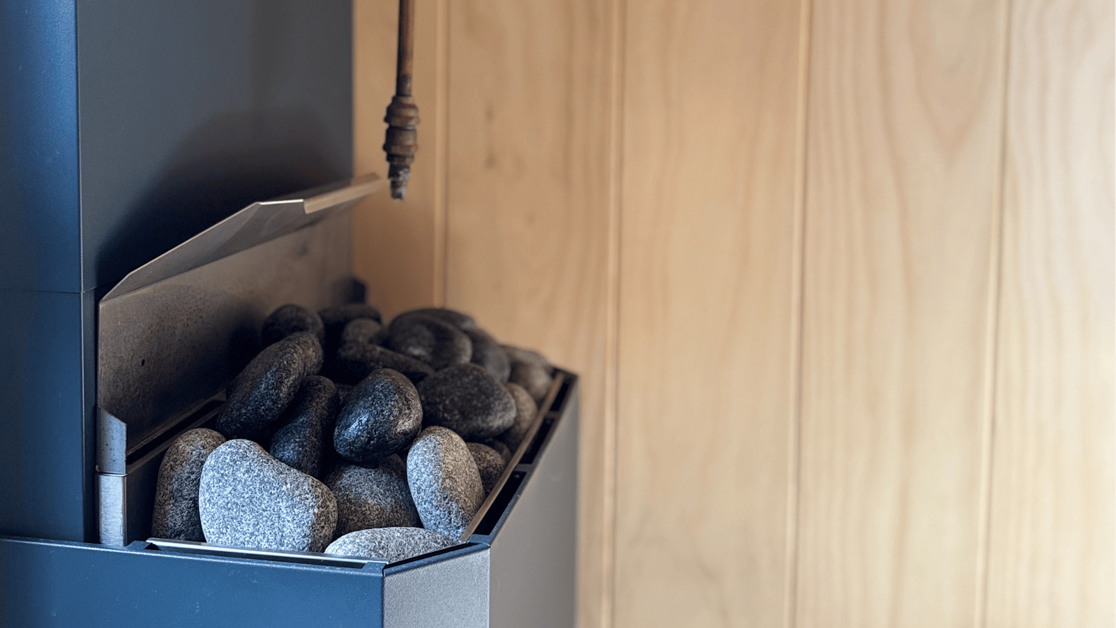 Heart of out sauna! Our hot rocks ready to steam.